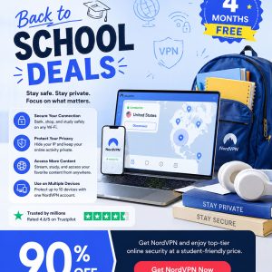 90% Off NordVPN back to school 2026 deals