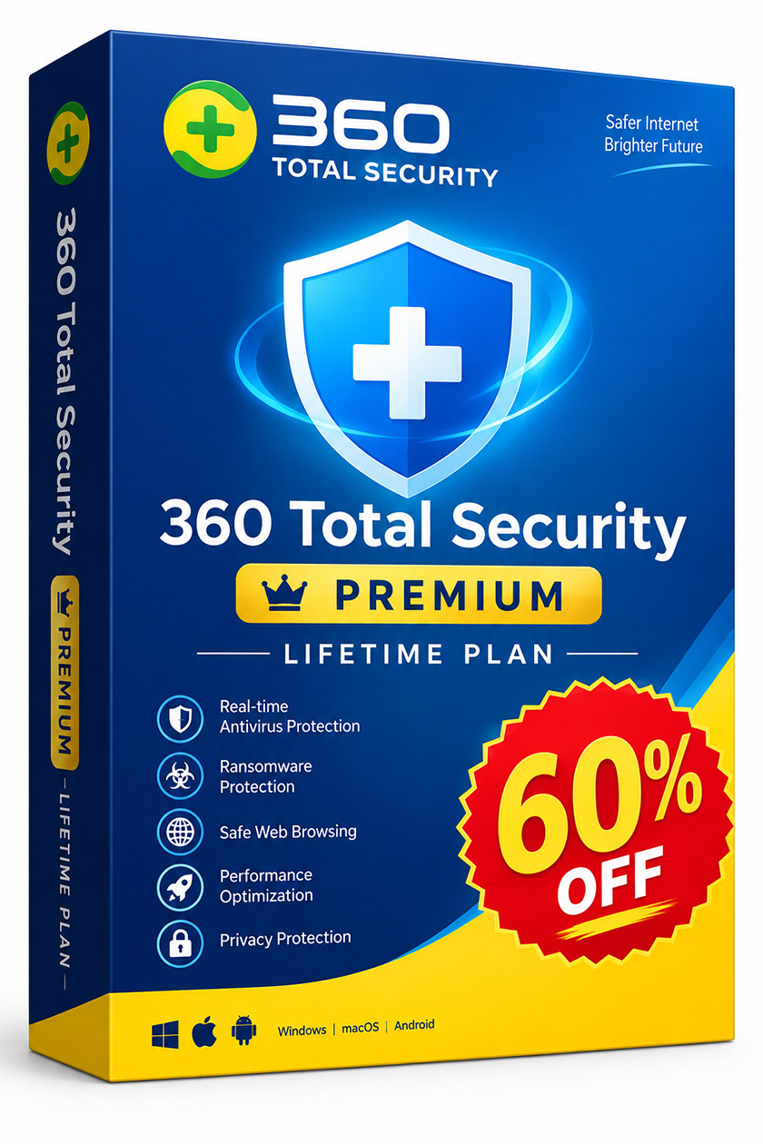 360 total security lifetime discount coupon 60% off