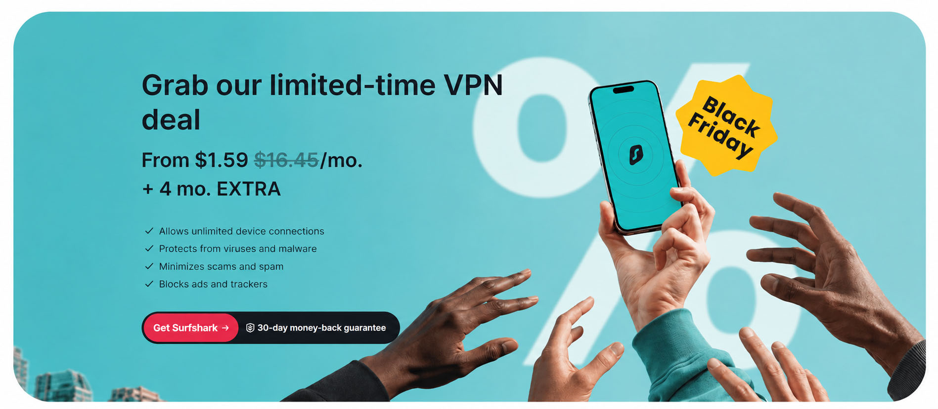 90% Off Surfshark VPN Black Friday Deal 2026