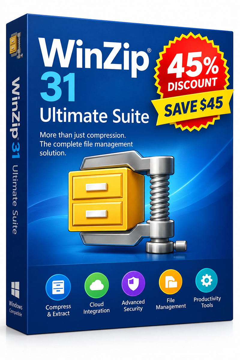 45% Off WinZip 31 Ultimate Suite Discount Coupon