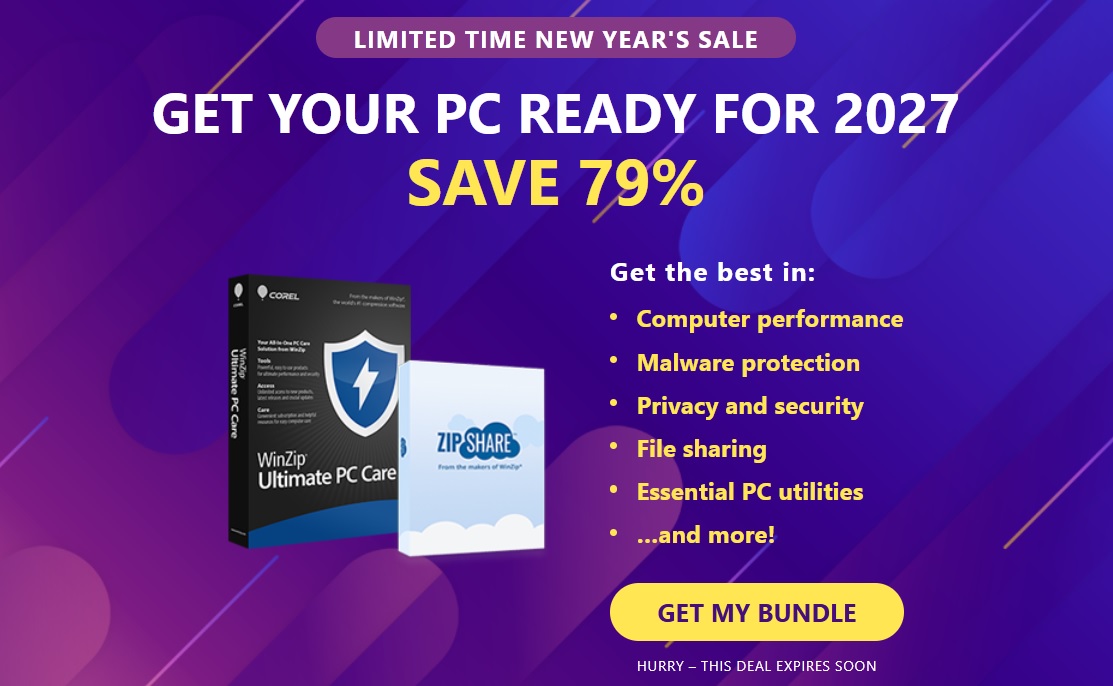 79% Off WinZip Ultimate PC Care sale proof